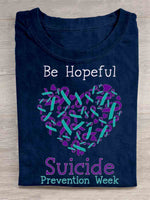 Suicide Awareness Art T-shirt Blue / S