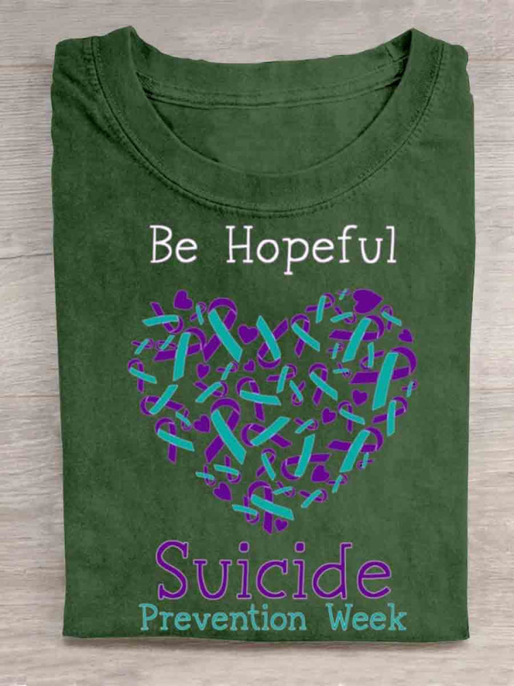 Suicide Awareness Art T-shirt Green / S