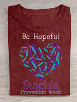 Suicide Awareness Art T-shirt Red / S