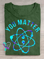 Suicide Awareness You Matter Art T-shirt Green / S