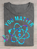 Suicide Awareness You Matter Art T-shirt Grey / S