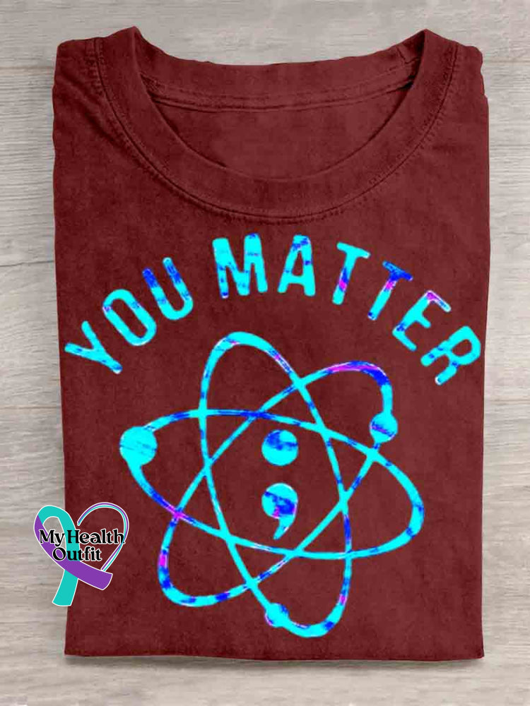 Suicide Awareness You Matter Art T-shirt Red / S