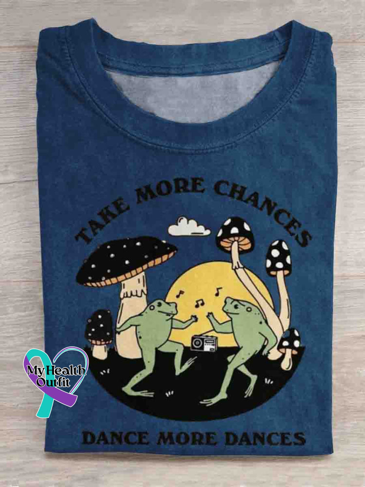 Take More Chances T-shirt Blue / S