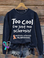 Too Cool for Just One Sclerosis! Ms Awareness Multiple Sclerosis Warrior Multiple Sclerosis Orange Ribbon Casual