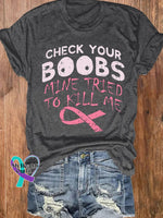 Unisex Breast Cancer Awareness T-Shirt Shortsleeves / S