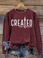 Unisex Women’s Men’s Created With A Purpose Self Love Worthy You Matter Religious Faith Jesus