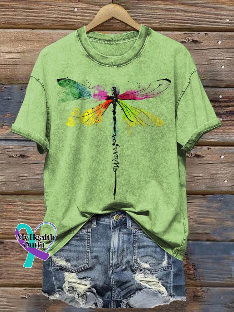 Warrior Cancer Awareness Art Print V-Neck Casual T-Shirt 2 / S