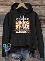 We Can Do It Multiple Sclerosis Warrior Printed Casual Hoodie Black / S