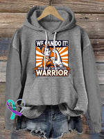 We Can Do It Multiple Sclerosis Warrior Printed Casual Hoodie Grey / S