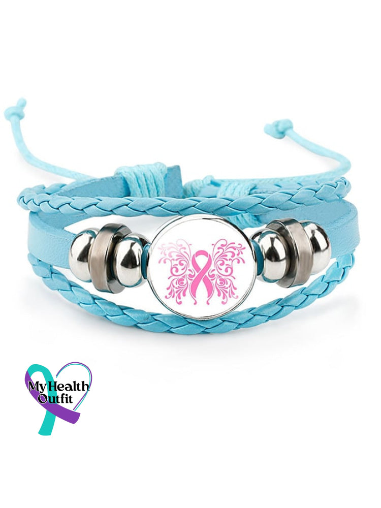 Weaving Pink Ribbon Bracelet (Scalable)