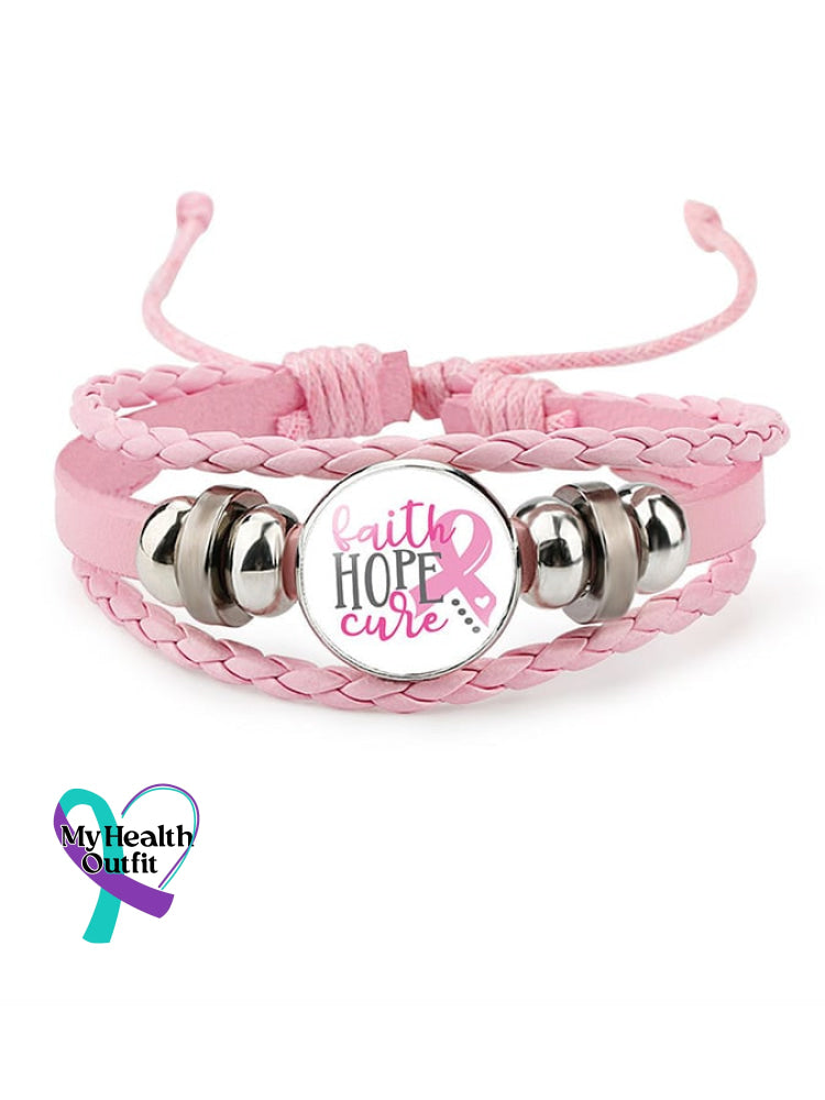 Weaving Pink Ribbon Bracelet (Scalable)