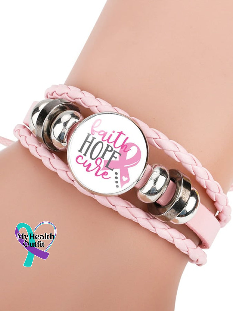 Weaving Pink Ribbon Bracelet (Scalable) Picture 1 / One-Size