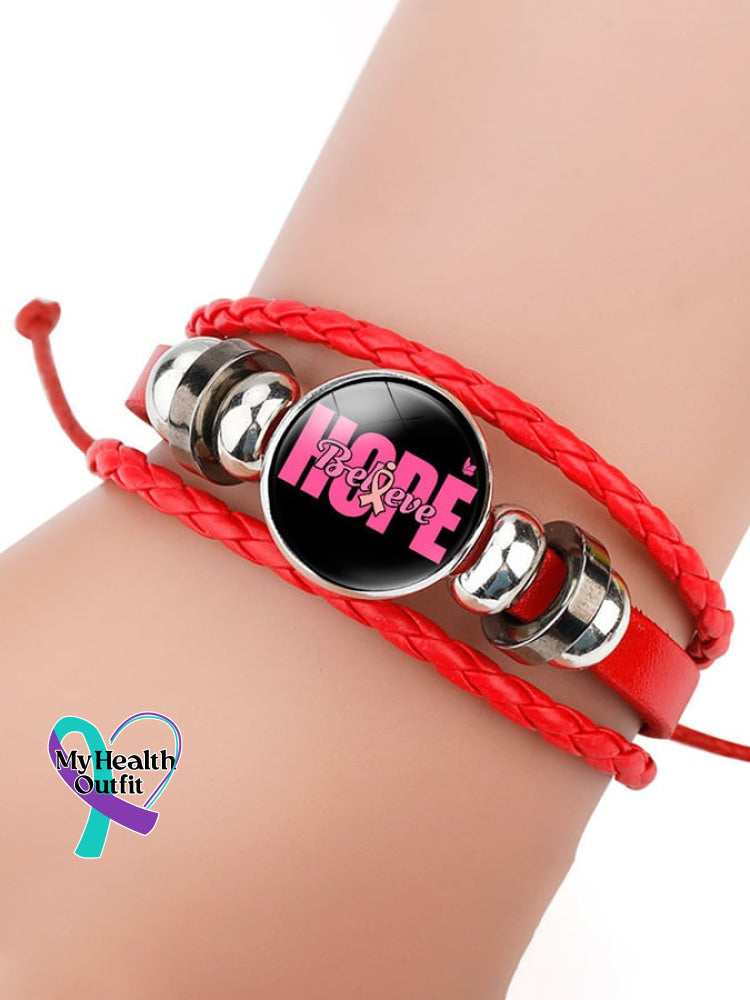 Weaving Pink Ribbon Bracelet (Scalable) Picture 4 / One-Size