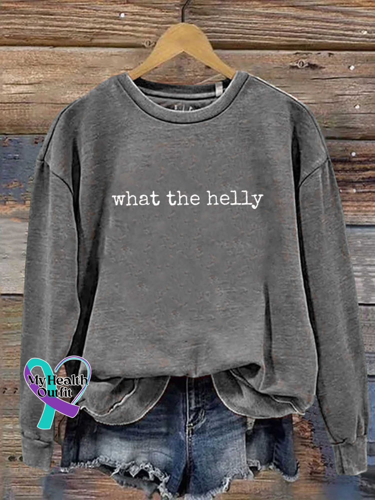 What The Helly Print Casual Sweatshirt Grey / S