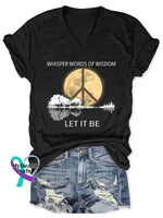 Whisper Words Of Wisdom Let It Be Art Casual T-Shirt Black / S