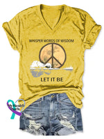 Whisper Words Of Wisdom Let It Be Art Casual T-shirt Yellow / S