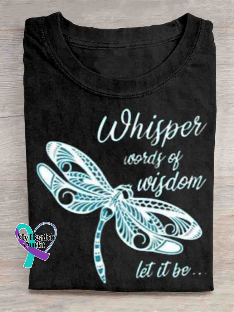 Whisper Words Of Wisdom Let It Be Art Print T-shirt Black / S