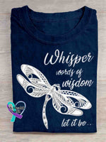 Whisper Words Of Wisdom Let It Be Art Print T-shirt Blue / S