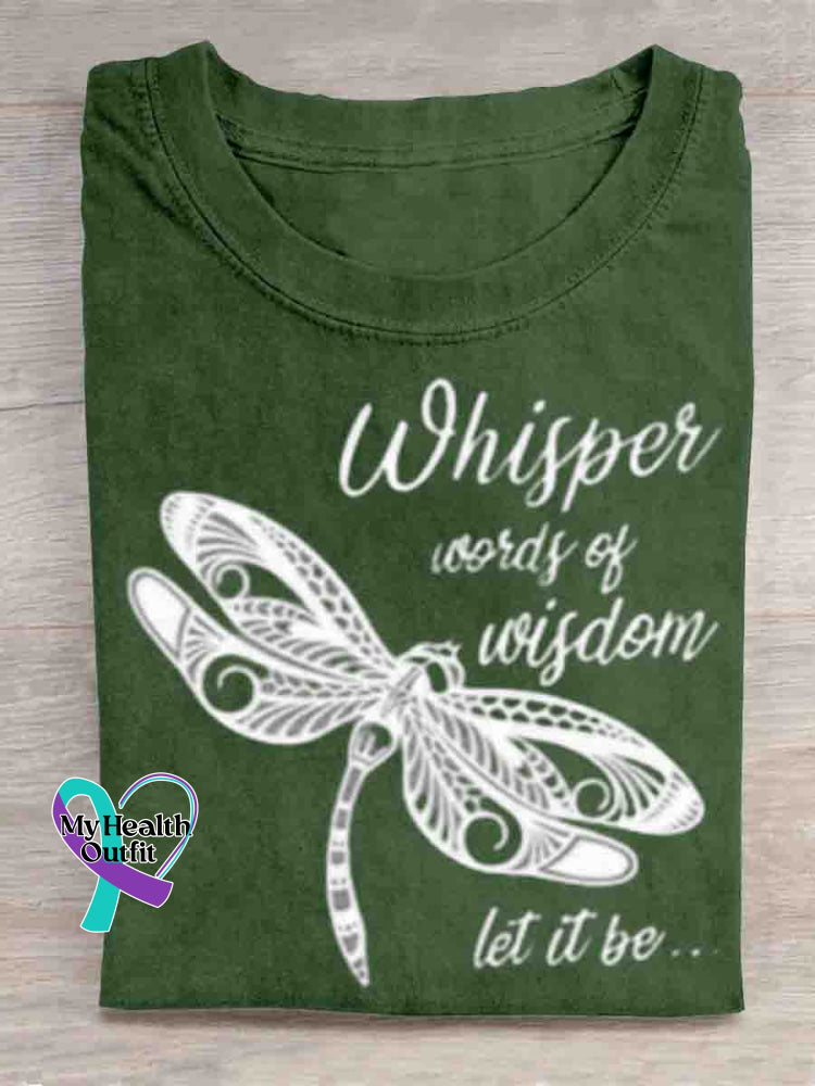 Whisper Words Of Wisdom Let It Be Art Print T-shirt Green / S