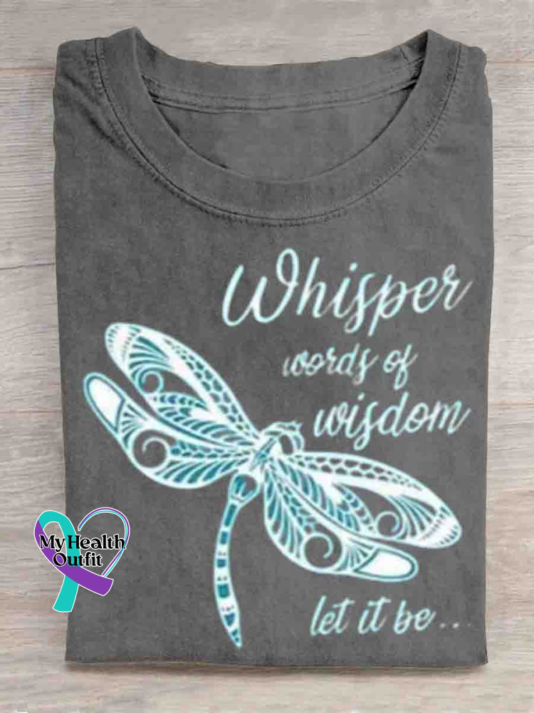 Whisper Words Of Wisdom Let It Be Art Print T-shirt Grey / S