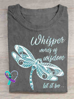 Whisper Words Of Wisdom Let It Be Art Print T-shirt Grey / S