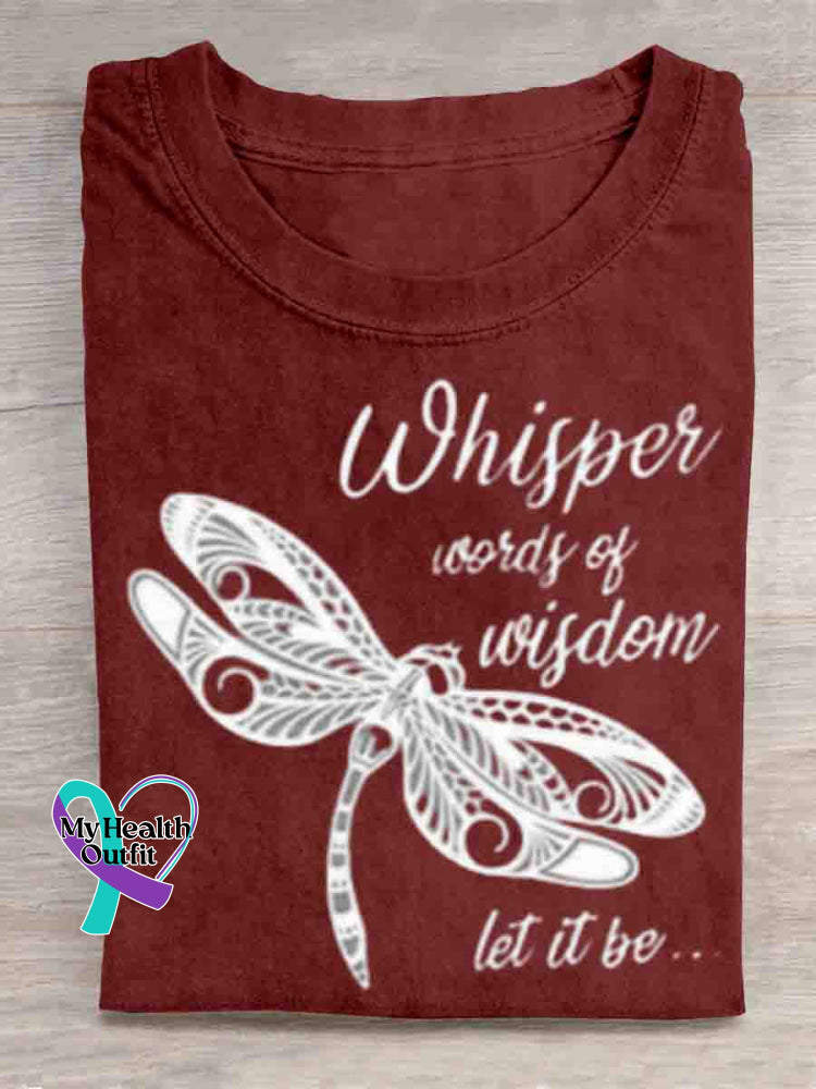 Whisper Words Of Wisdom Let It Be Art Print T-shirt Red / S