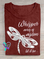Whisper Words Of Wisdom Let It Be Art Print T-shirt Red / S