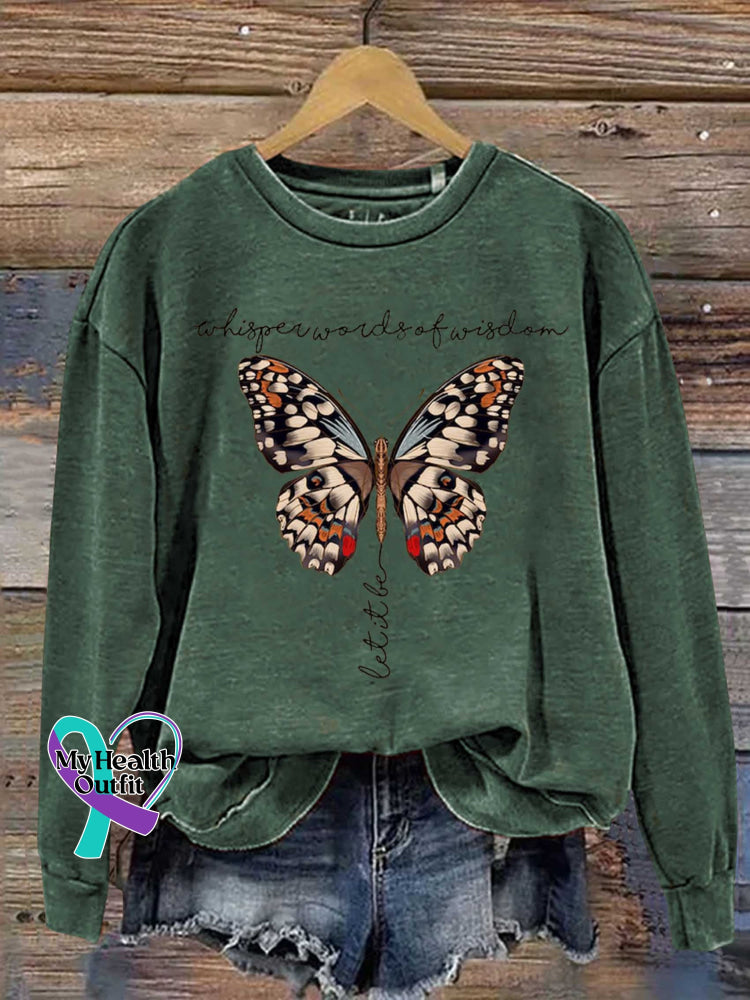 Whisper Words Of Wisdom. Let It Be Casual Sweatshirt Green / S