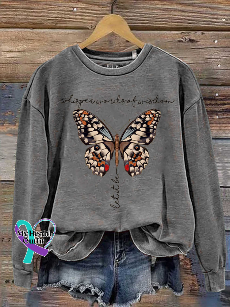 Whisper Words Of Wisdom. Let It Be Casual Sweatshirt Grey / S