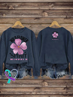 Wildflower Spirit Print Casual Sweatshirt NavyBlue / S