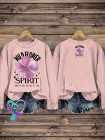 Wildflower Spirit Print Casual Sweatshirt Pink / S