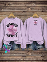 Wildflower Spirit Print Casual Sweatshirt Purple / S
