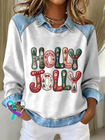 Woman’s Christmas Vintage Print Casual Sweatshirt White / S