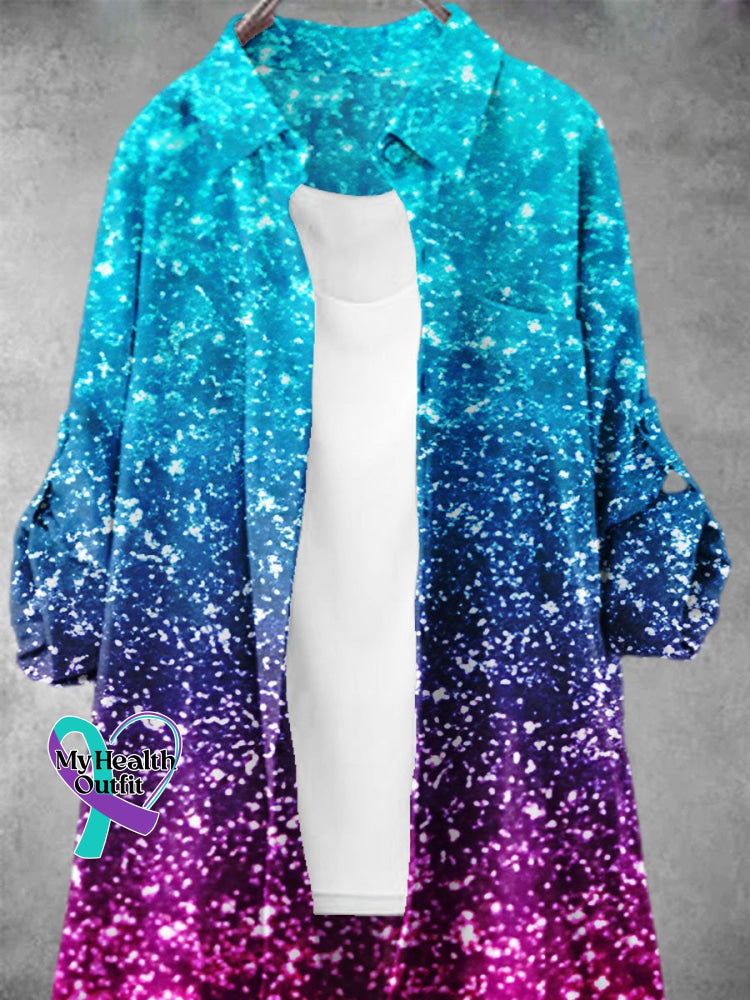 Women’ Gradient Art Print Dress