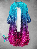 Women’ Gradient Art Print Dress Muilticolor / S