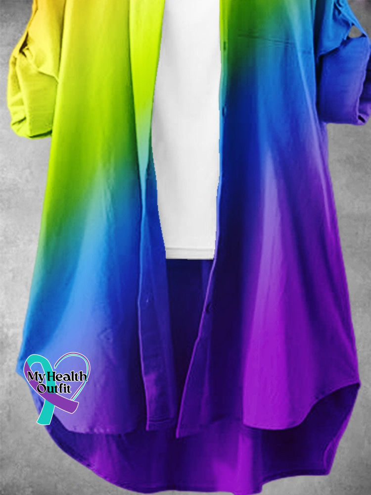 Women’ Lgbt Rainbow Gradient Art Print Dress