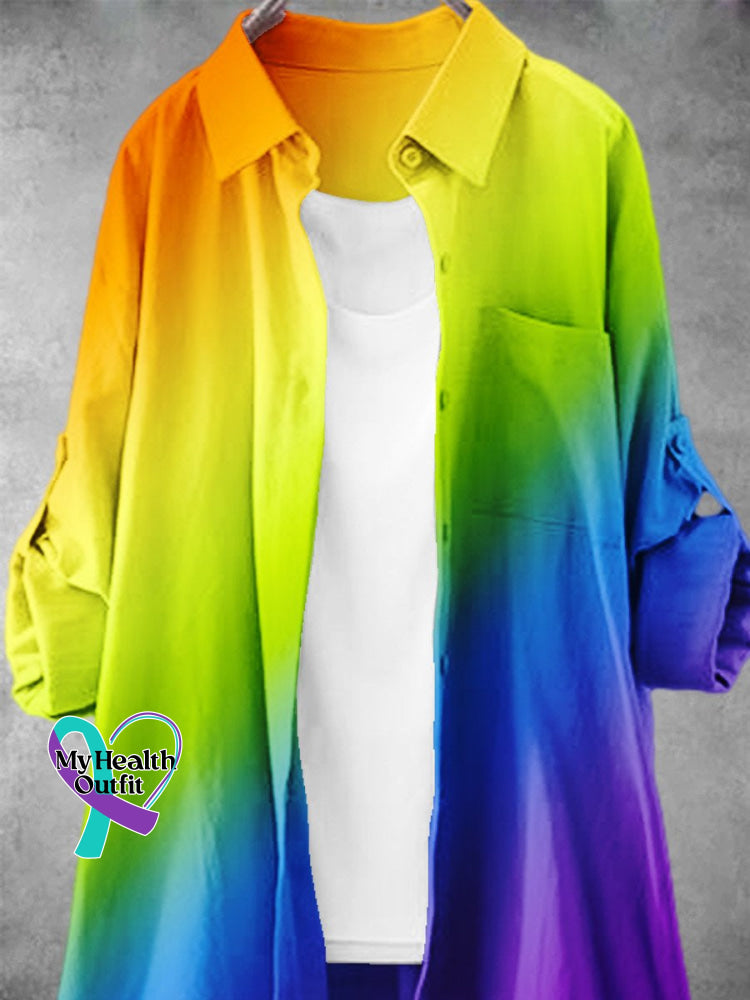 Women’ Lgbt Rainbow Gradient Art Print Dress