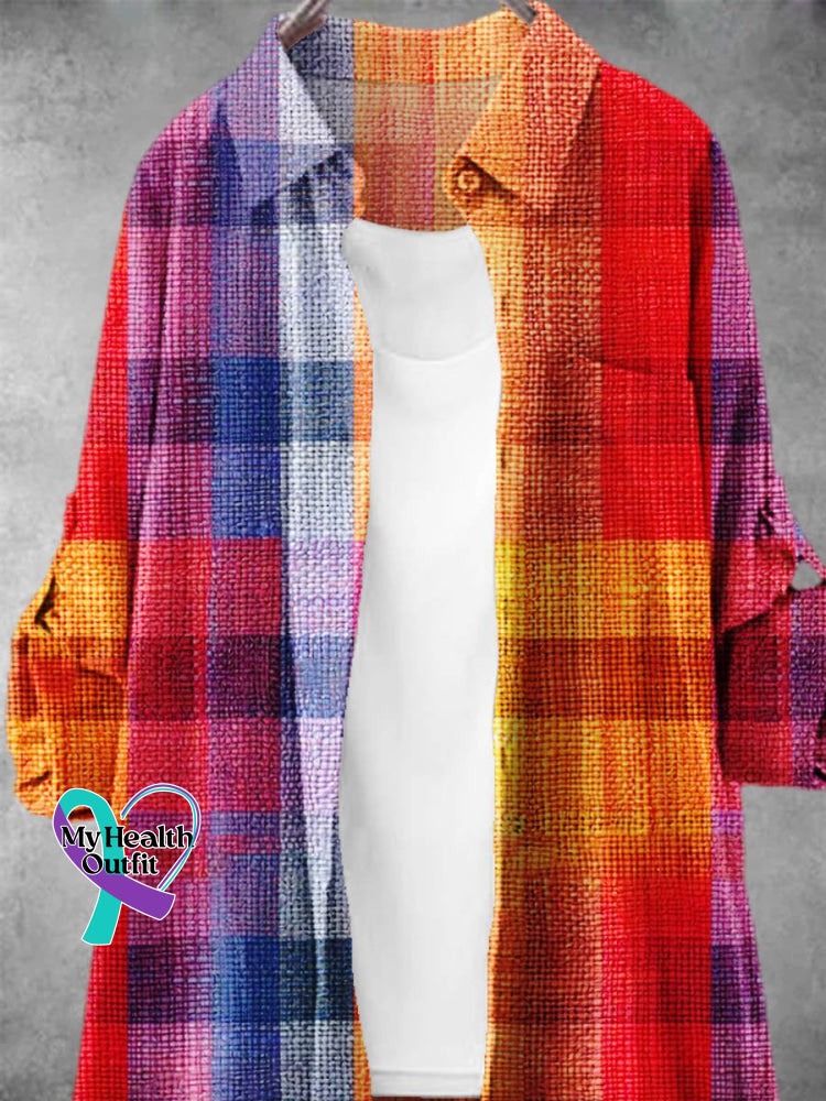 Women’ Lgbt Rainbow Gradient Lattice Art Print Dress