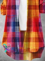 Women’ Lgbt Rainbow Gradient Lattice Art Print Dress