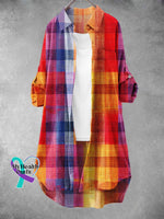 Women’ Lgbt Rainbow Gradient Lattice Art Print Dress Muilticolor / S