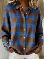 Women’s Autumn/Winter Contrast Print Cardigan Brown / S