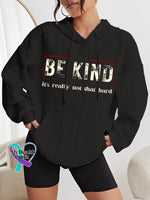 Women’s Be Kind It’s Really Not That Hard Art Print Casual Sweatshirt Black / S
