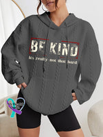 Women’s Be Kind It’s Really Not That Hard Art Print Casual Sweatshirt Grey / S