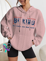 Women’s Be Kind It’s Really Not That Hard Art Print Casual Sweatshirt Pink / S