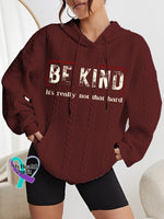 Women’s Be Kind It’s Really Not That Hard Art Print Casual Sweatshirt Red / S