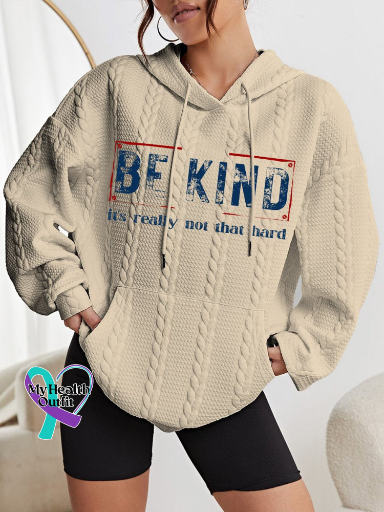 Women’s Be Kind It’s Really Not That Hard Art Print Casual Sweatshirt Sand / S