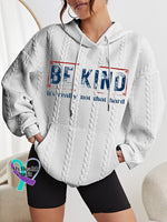 Women’s Be Kind It’s Really Not That Hard Art Print Casual Sweatshirt White / S