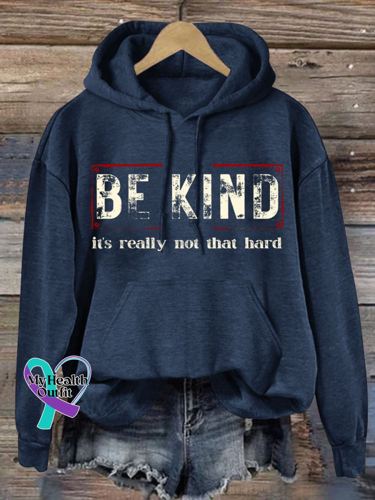 Women’s Be Kind It’s Really Not That Hard Casual Sweatshirt Dark Blue / S