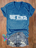 Women’s Be Kind It’s Really Not That Hard Print T-Shirt Blue / S