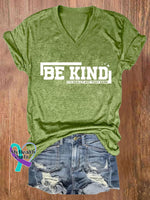 Women’s Be Kind It’s Really Not That Hard Print T-Shirt Green / S